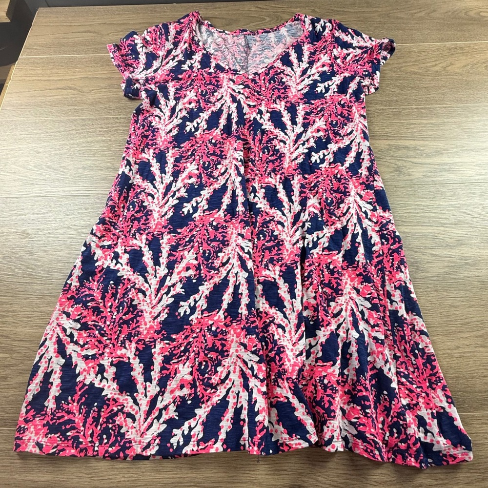 Lilly Pulitzer Jessica Short Sleeve Dress Nauti Navy Beyond The Sea, XL Preppy - Picture 9 of 14